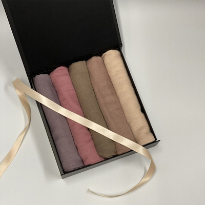 Custom Size Scarf Scarves Shawl Hijab Set Gift Box Blank Magnetic Chiffon Hijab Packaging Box