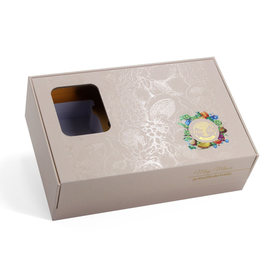 Custom Size Luxury Fruit Jam Jar Gift Box With Window For 2 Jam Jars