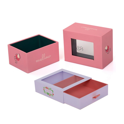 Custom Design Luxury Pink Product Packaging Clear Transparent Boxes For Gift Pack