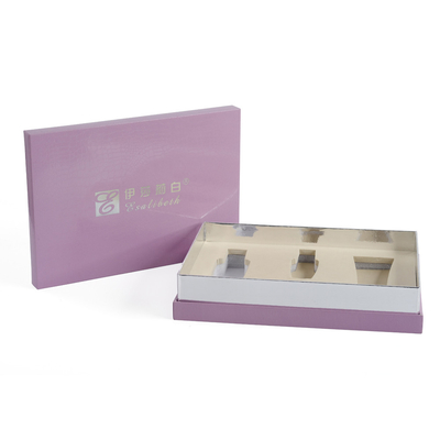 Custom Luxury Rigid Cardboard 2 Pieces Makeup Cosmetic Skincare Gift Box With Removable Lid
