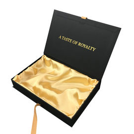 Personalized Magnetic Closure Gift Box Black Color With Custom Gold Stamping