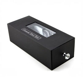Paperboard Hair Extensions Packaging Box With Satin Line / PVC Window