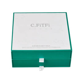 Customized Luxury Rigid Cardboard Two Layer Double Drawer Box Packaging With Sliding Cover