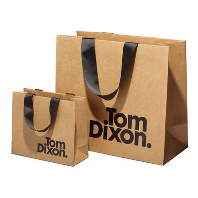 Custom Printed Folding Papper Carrier Bags Luxury Brand Paper Shopping Bags For Boutique
