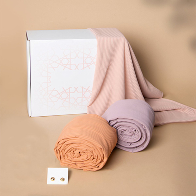 Custom Scarf Scarves Shawl Hijab Set Box Pour Blank Chiffon Hijab Gift Box Packaging