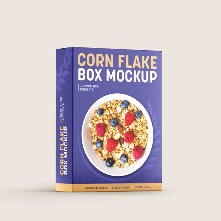 Food Product Paper Box Manufacturers Eco Friendly Custom Cereal Box Packaging