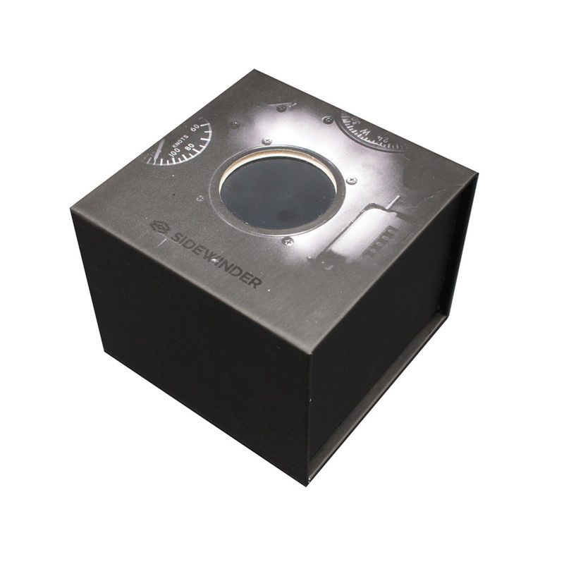 2020 New Design Oem Service Rigid Paper Black Square Custom  Wrist Watch Packaging Gift Box Magnetic Closure